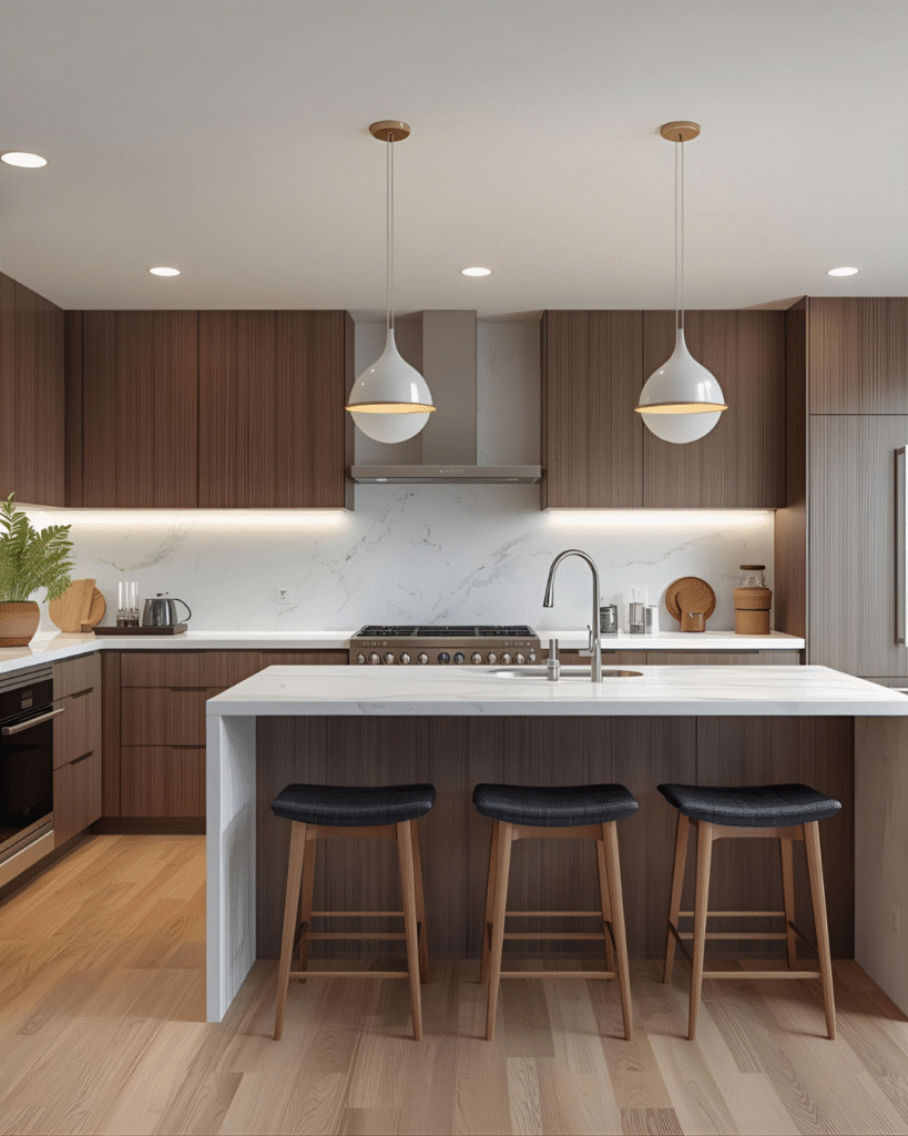 Subtle feature lighting in Reading kitchen extension